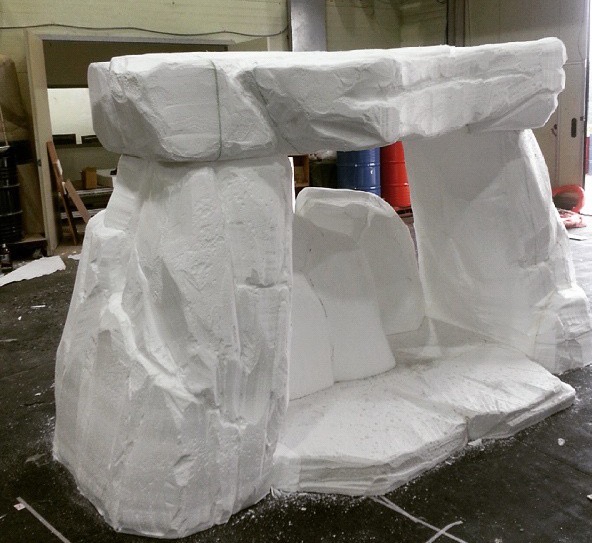 泡沫华体会网页版页面登录假山石头布景